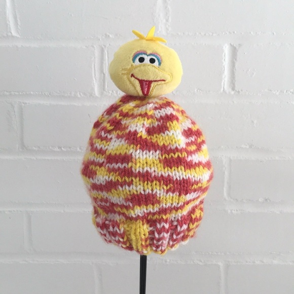 Sesame Street Bundle, Sesame Street Knitted Hats, Big Bird Hat, Kids Hat Bundle - Picture 3 of 4
